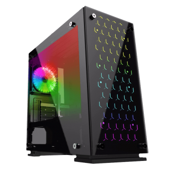 купить Корпус ПК без БП GameMax H605-TB <ATX, 3x120 RGB, Mid-Tower Case, USB2.0x2, USB3.0x1, 350x188x380mm> в Алматы