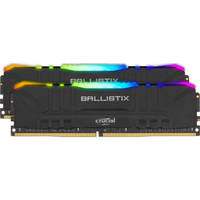 купить Оперативная память 16GB KIT (2x8Gb) DDR4 3000MHz Crucial Ballistix RGB Gaming Black PC4-24000 1.35V BL2K8G30C15U4BL в Алматы