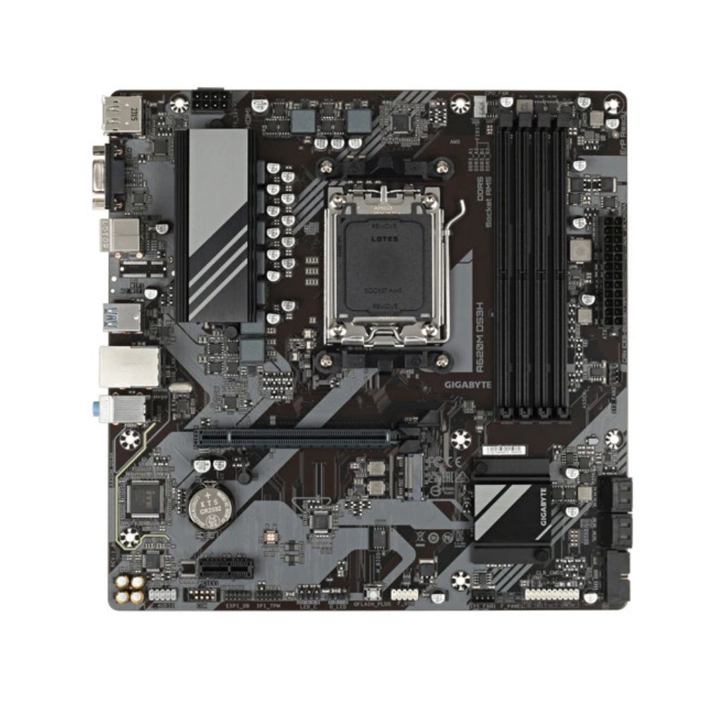 Купить Матплата Gigabyte A620M DS3H V2.0, AM5, mATX, 4DDR-5, 1xPCI-Ex16, 4SATA, 1xM.2, VGA, HDMI, DP, 10USB в Алматы