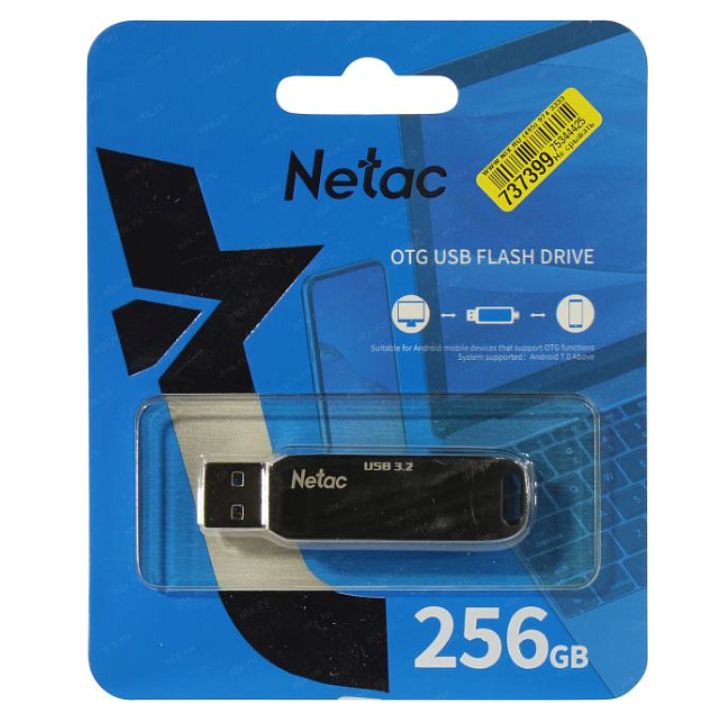 купить Флэш-накопитель Netac US11 USB3.0+TypeC Dual Flash Drive 256GB, up to 130MB/s в Алматы