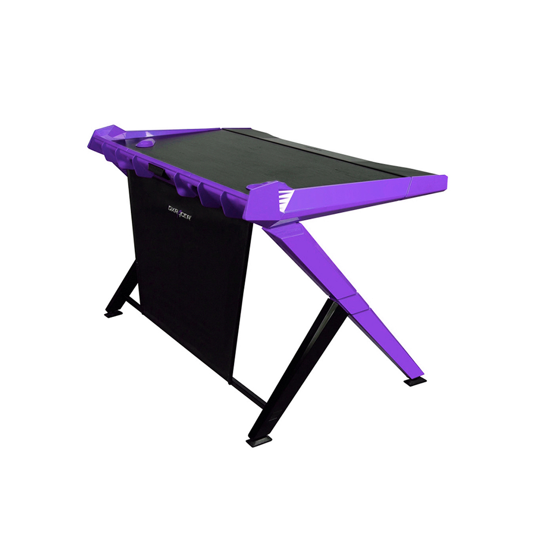 купить Компьютерный стол, DX Racer, GD/1000/NV, Поверхность - дерево, Основание - пластик ABS   металл, 120.14*80.01*37 см, Штора из карбонового волокна, Чёрно-фиолетовый в Алматы