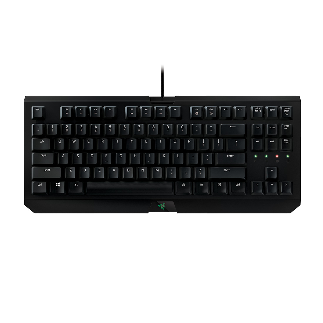 купить Клавиатура, Razer, BlackWidow X Tournament RZ03-01770400-R3R1, Игровая, Укороченная, Безрамочная конструкция, Механические переключатели Razer Green, Программируемые клавиши, USB, Размер: 154*366*39 мм., Анг/Рус, Чехол, Чёрный в Алматы