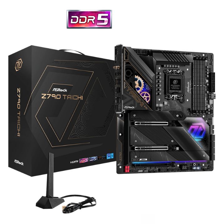 купить Материнская плата ASRock Z790 TAICHI LGA1700 4xDDR5 8xSATA RAID 5xM.2 HDMI USB4 Type-C ATX в Алматы
