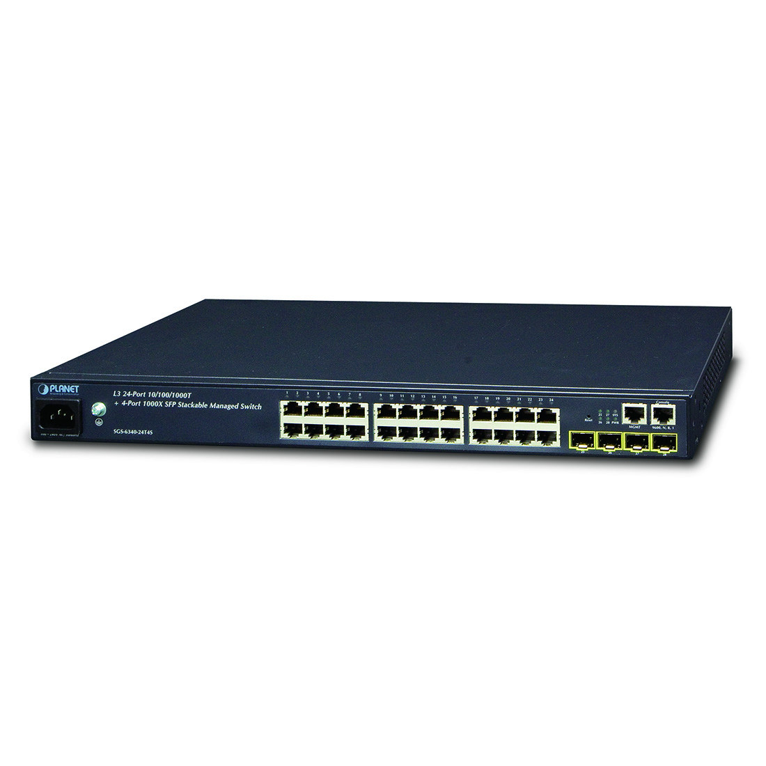 купить Коммутатор, Planet, SGS-6340-24T4S, 19-дюймовый стоечный, 24 порта 10/100/1000M RJ45 4 порта SFP, Управляемый, Стекируемый, Уровень 3, Корпус металл, 1U в Алматы