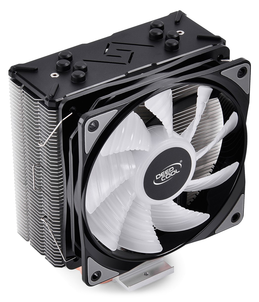купить Кулер для процессора, Deepcool, GAMMAXX GTE, DP-MCH4-GMX-GTE, Intel 2011/1366/115х  и AMD AM4/AM3 /AM3/AM2 /AM2/FM2 /FM2/FM1, 150W, 120мм RGB, 500- 1500&plusmn;10% об/м, 56.5 CFM, ?27 dB(A), 4pin, 135х84.8х157,4мм, Чёрный в Алматы