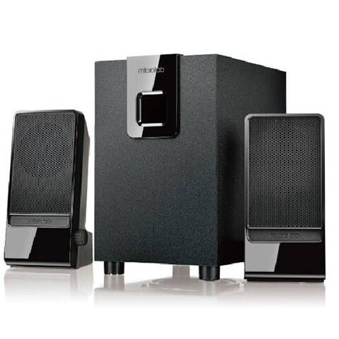 купить Акустическая система, Microlab, M100 (MKII) 2.1, 10Вт(2,5Вт *2 5Вт), Вход 3,5 MiniJack, Выход RCA, Чёрный в Алматы
