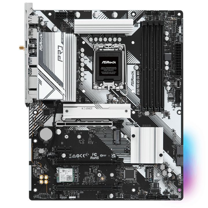 купить Материнская плата ASRock B760 PRO RS/D4 WIFI LGA1700 4xDDR4 ATX в Алматы