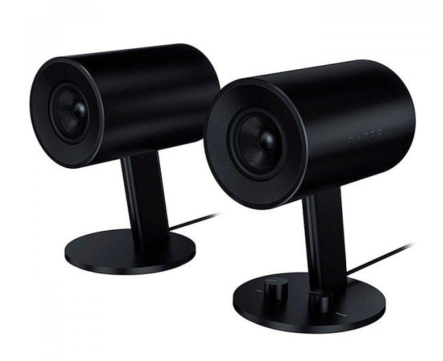 купить Колонки, Razer, Nommo - 2.0, RZ05-02450100-R3G1, 50 &ndash; 20 000 Гц, 2 широкополосных динамика диаметром 3* (по 1 на колонку), USB (питание), 3.5MiniJack, Чёрный в Алматы