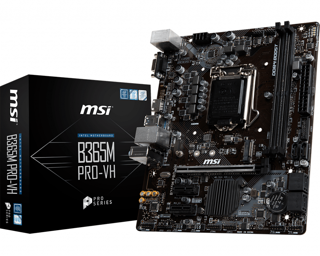 купить Материнская плата MSI B365M PRO-VH LGA1151 2xDDR4 6xSATA3 RAID M.2 VGA HDMI mATX в Алматы