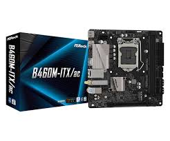 купить Материнская плата ASRock B460M-ITX/AC LGA1200 2xDDR4 4xSATA RAID UM.2 1xHDMI 1xDP 4xUSB3.2 WiFi mITX в Алматы
