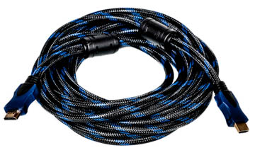 купить Видeo кабель PowerPlant HDMI - HDMI, 3m, позолоченные коннекторы, 1.4V, Nylon, Double ferrites в Алматы