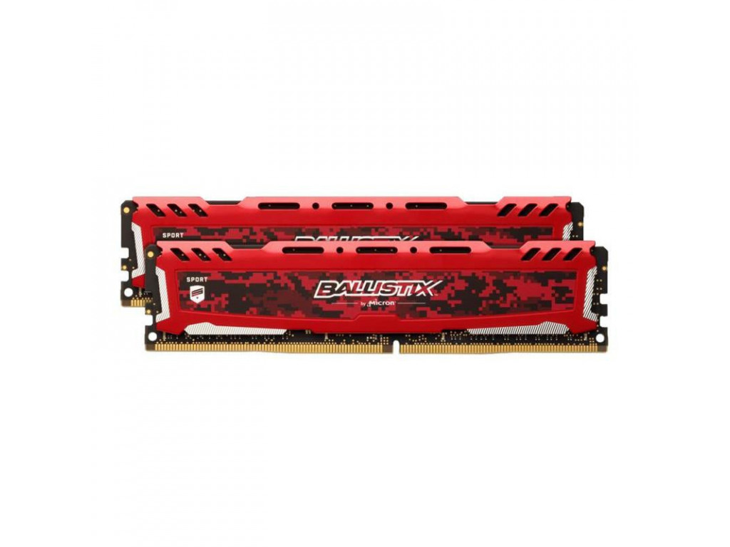 купить Оперативная память 32GB KIT (2x16Gb) DDR4 3200 MT/s Crucial Ballistix Sport LT Red PC4-25600 UDIMM 16-18-18 Unbuffered NON-ECC 1.35V BLS2K16G4D32AESE в Алматы