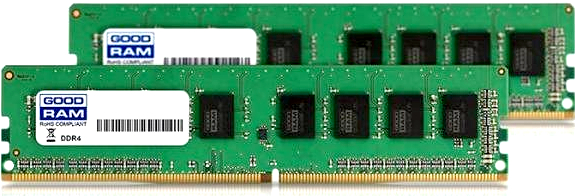 купить Оперативная память 16GB Kit (2x8GB) DDR4 2400Mhz GOODRAM PC4-19200 GR2400D464L17S/16GDC в Алматы