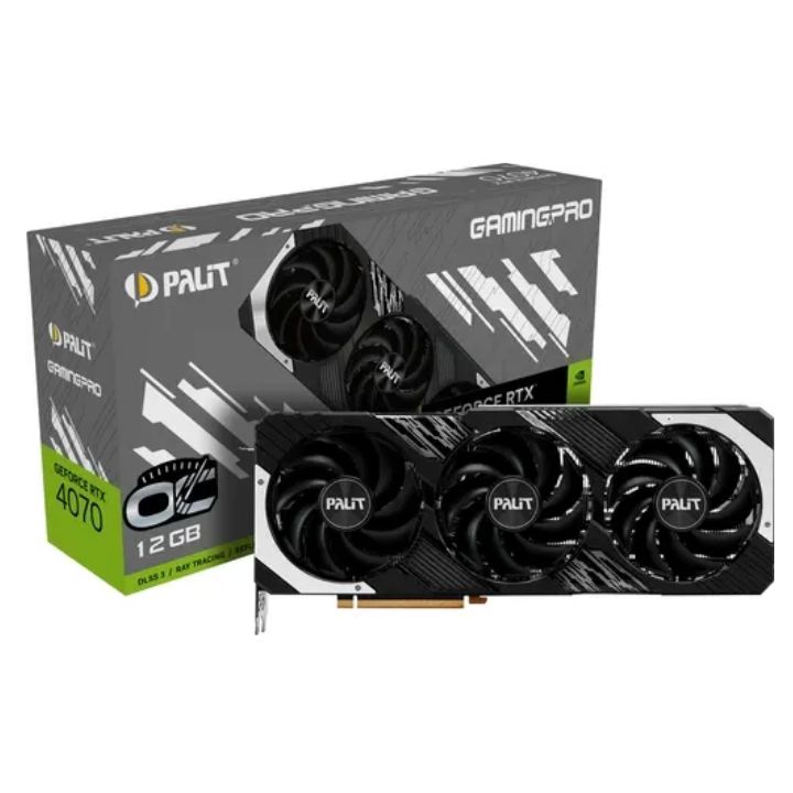 купить Видеокарта PALIT RTX4070 GAMINGPRO OC 12GB (NED4070H19K9-1043A) в Алматы