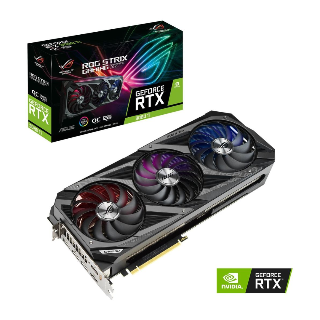 купить Видеокарта ASUS ROG-STRIX-RTX3080TI-O12G-GAMING, 12Gb/320bit GDDR6X, 2xHDMI, 3xDP, HDCP, BOX в Алматы
