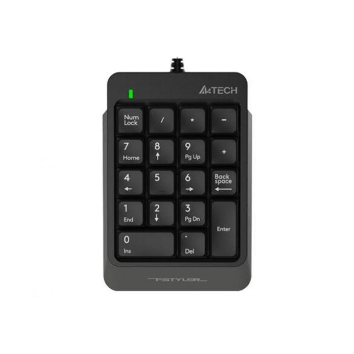 купить Клавиатура цифровой блок A4tech FK-13-Grey <USB, SLIM, 18 кнопок, выдвижной кабель> в Алматы
