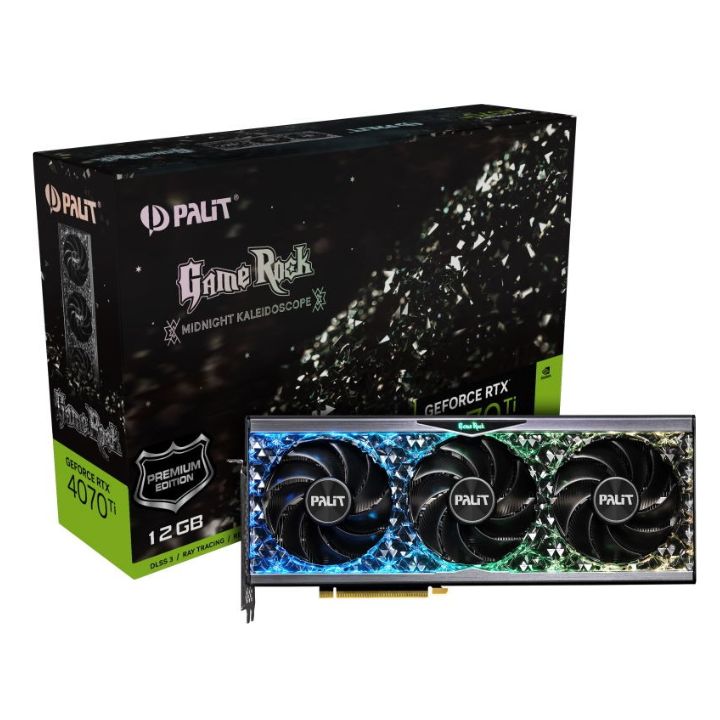 купить Видеокарта PALIT RTX4070Ti GAMEROCK PREMIUM 12GB (NED407TS19K9-1045G) в Алматы