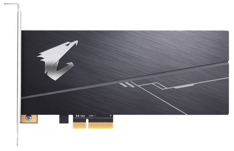 купить SSD-накопитель Gigabyte AORUS RGB AIC NVMe SSD 1Tb, NVMe, PCI x4, 3D TLC, GP-ASACNE2100TTTDR в Алматы
