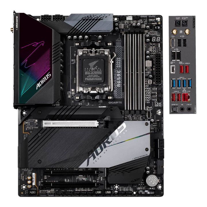 купить Материнская плата GIGABYTE B650E AORUS MASTER, AM5 B650, HDMI, 4xDDR5, 2.5GbLAN, 4 SATA, 3xM2, ATX в Алматы