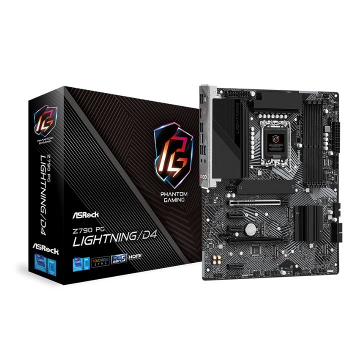 купить Материнская плата ASRock Z790 PG LIGHTNING/D4 LGA1700 4xDDR4 4xSATA 4xM.2 HDMI ATX в Алматы