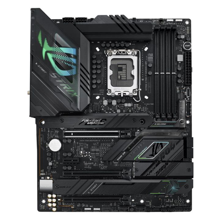 купить Материнская плата ASUS ROG STRIX Z790-F GAMING WIFI, LGA1700 4xDDR5 4xSATA3 RAID 4xM.2 HDMI DP ATX в Алматы
