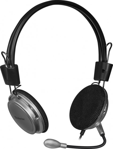 купить Наушники с микрофоном Defender Aura 120 черный, кабель 3 м Black Регулят. громк. в Алматы