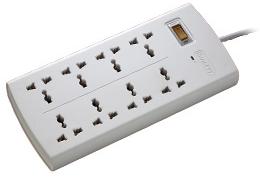 купить Сетевой фильтр Huntkey SZM804 3M <белый, 8 универсальных розеток, 3m (0.75 мм, 10А, 2500Вт)> в Алматы