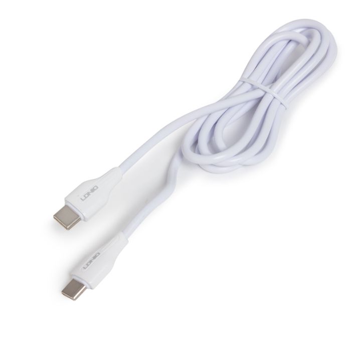 купить Интерфейсный кабель LDNIO Type-C to Type-C LC121-C 1м 65W Белый в Алматы