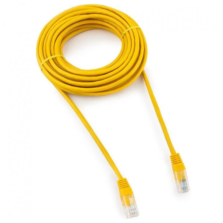 купить Патч-корд UTP Cablexpert PP12-7.5M/Y кат.5e, 7.5м, литой, многожильный (жёлтый) в Алматы