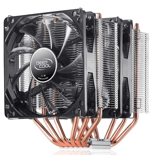 купить Кулер для процессора, Deepcool, NEPTWIN V2, DP-MCH6-NT, Intel 20XX/1200/11XX/1366/775 и AMD AM4/AM3+/AM3/AM2+/AM2/FM2+/FM2/FM1, TDP:150W, 2*120мм LED White, 900-1500±10%, 56.6 CFM, ?27 dB(A), 4pin, (ДxШxВ) 126X136X159мм, Чёрный в Алматы