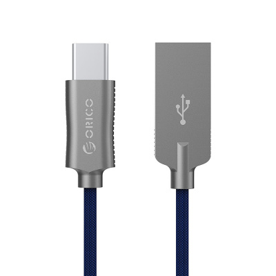 купить Кабель TypeC ORICO HCU-10-V1-BL <1М, USB2.0, 2.4A, BLUE> в Алматы