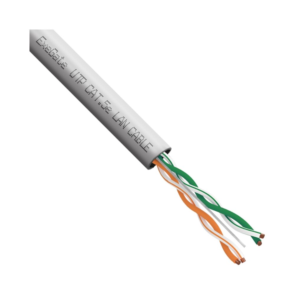 купить Cable UTP, ExeGate UTP-2-C5e-CU-S24-IN-PVC-GY-305-FLUKE, бухта (~305м) в Алматы