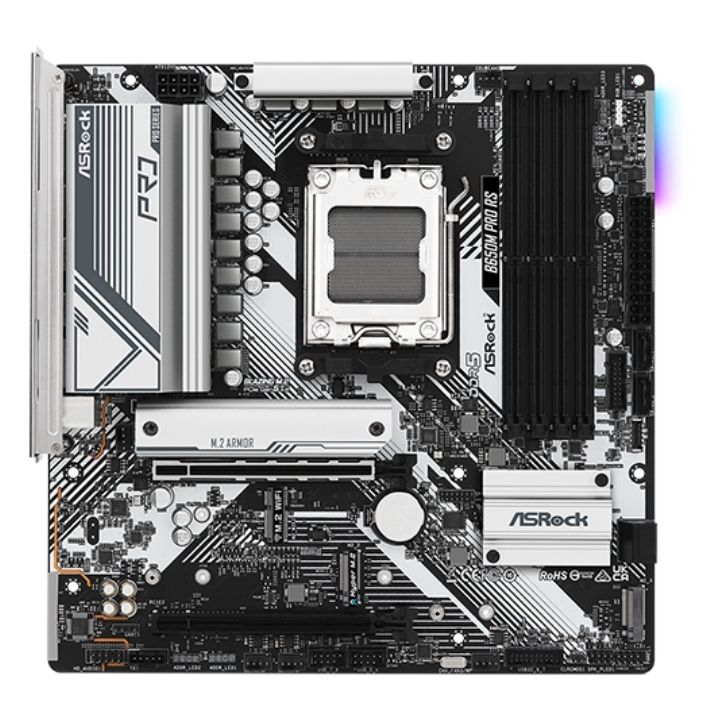 купить Материнская плата ASRock B650M PRO RS AM5 4xDDR5 4xSATA3 3xM.2 HDMI DP mATX в Алматы