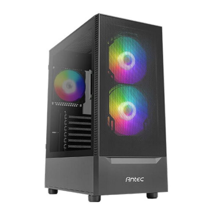 купить Компьютерный корпус NX410, Black, 2*140mm ARGB fan,1*120 ARGB fan, (w/o PSU), tempered glass в Алматы