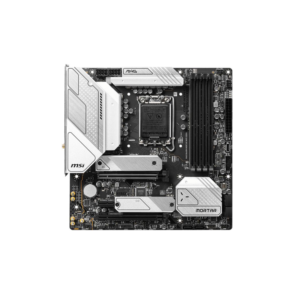 купить Материнская плата MSI MAG B660M MORTAR WIFI DDR4 LGA1700 B660 4xDDR4 6xSATA3 2xM.2 HDMI DP mATX в Алматы