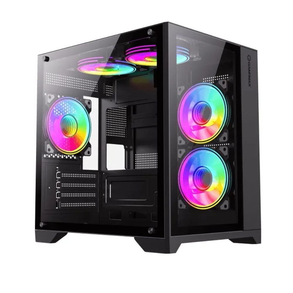 Купить Компьютерный корпус Gamemax Infinity Mini 3 ARGB Fans + Controller Black без Б/П в Алматы