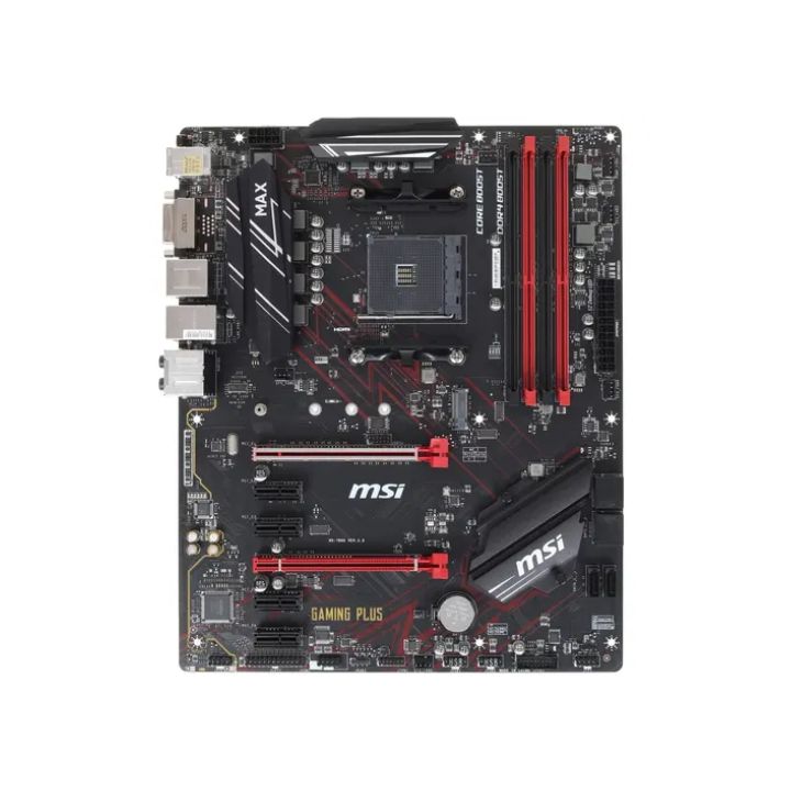 купить Материнская плата MSI B450 GAMING PLUS MAX AM4 B450 4xDDR4 6xSATA3 1xM.2 DVI HDMI RAID ATX в Алматы