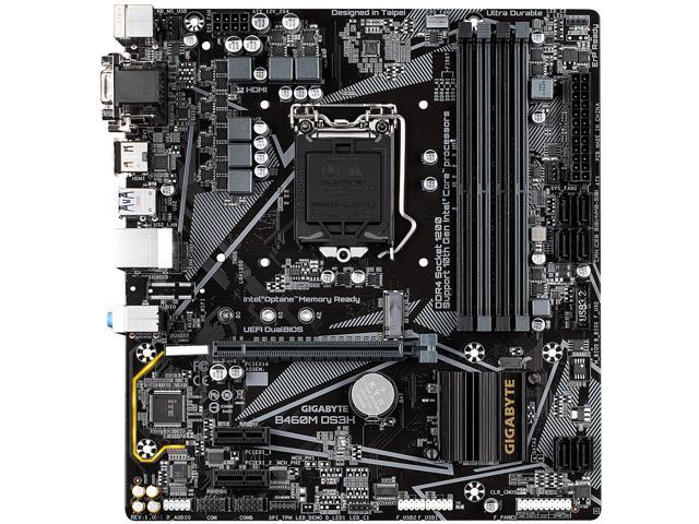 купить Материнская плата GIGABYTE B460M-DS3H, LGA1200, PCI-E, DSUB+HDMI+DVI, 6xSATA, GbLAN, 4DDR4, MATX в Алматы