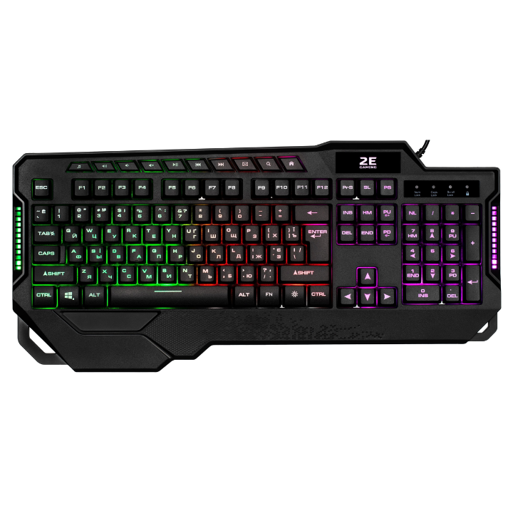 купить Клавиатура игровая 2E GAMING KG340 LED USB Black Ukr в Алматы