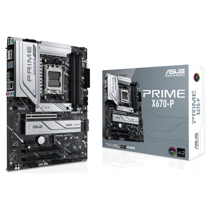 купить Материнская плата ASUS PRIME X670-P AM5 4xDDR5 6xSATA3 3xM.2 HDMI DP ATX в Алматы
