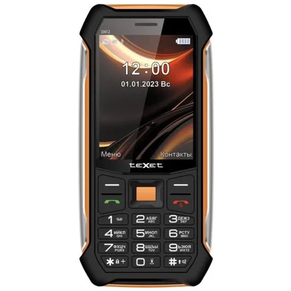 купить Мобильный телефон teXet TM-D412 цвет черный-оранжевый в Алматы