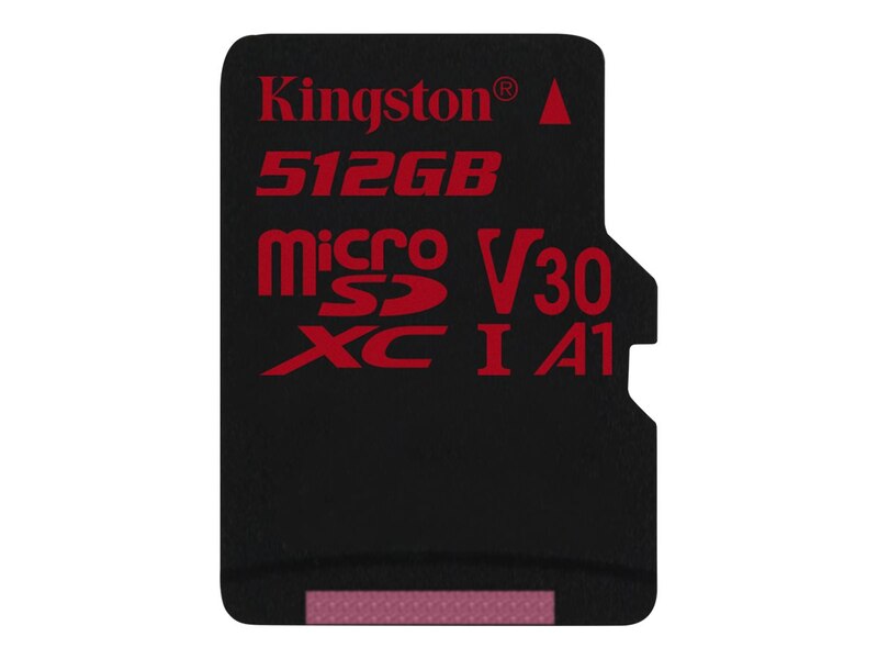 купить Карта памяти Kingston 512GB microSDXC Canvas React 100R/80W U3 UHS-I V30 A1 Single Pack w/o Adp, SDCR/512GBSP в Алматы