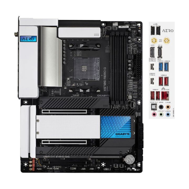 купить Материнская плата Gigabyte X570S AERO G, AM4, AMD X570, HDMI+USB-C, 3xPCI-Ex16, 4xM.2, 6xSATA, ATX в Алматы