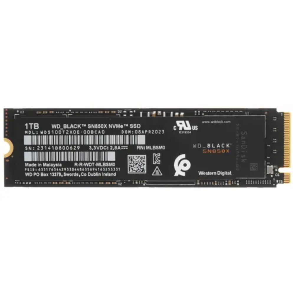 купить 1000GB SSD WD BLACK SN850X M.2 2280 NVMe WDS100T2X0E в Алматы