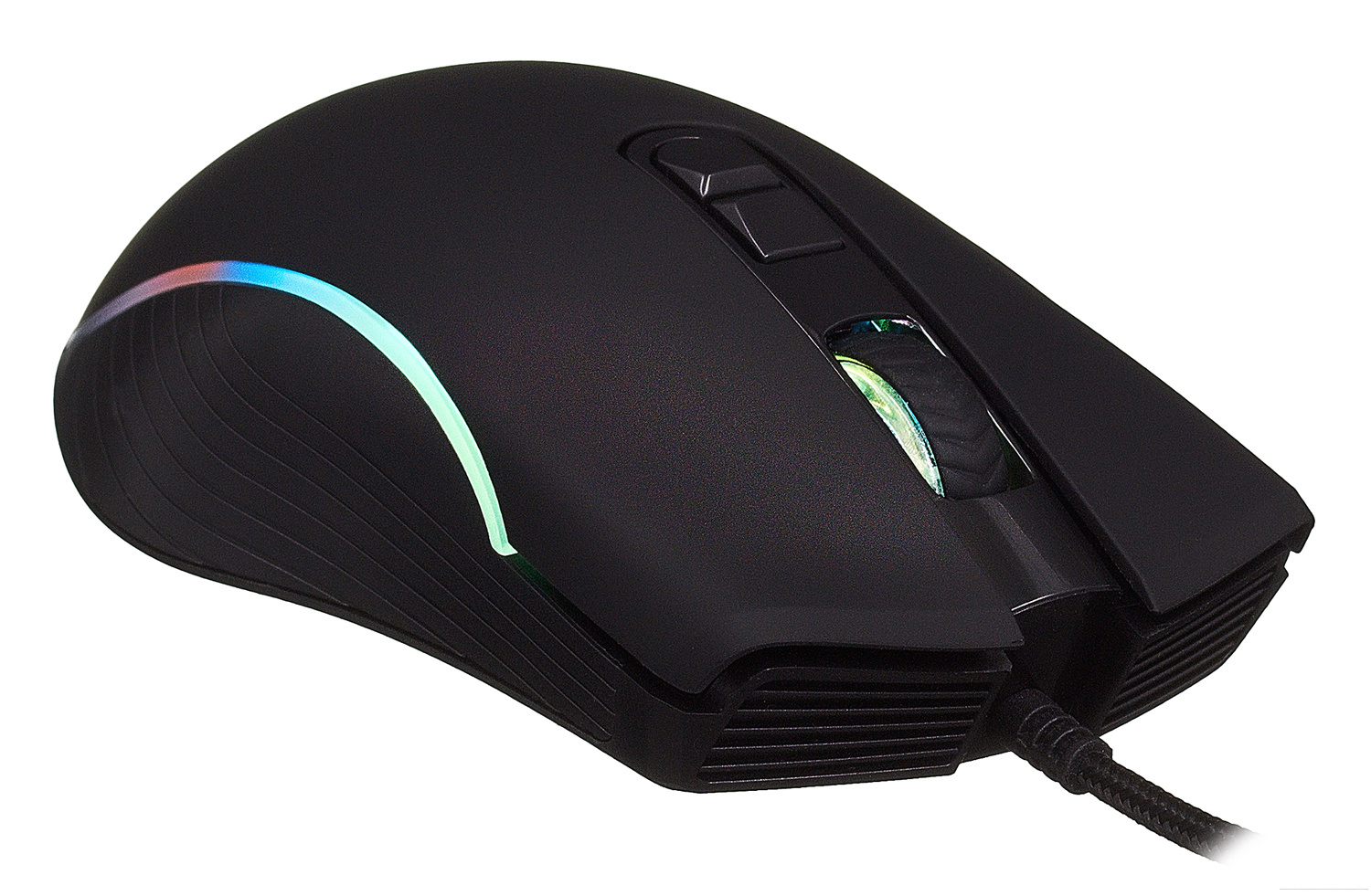 купить Мышь Oklick 708G MYSTERY черный оптическая (3200dpi) USB игровая (7but) в Алматы
