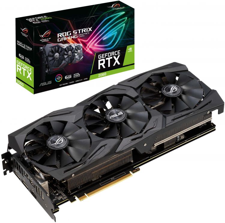 купить Видеокарта ASUS GeForce RTX2060 GDDR6 6GB,192-bit, HDMIx2, DPx2, HDCP ROG-STRIX-RTX2060-6G-GAMING в Алматы