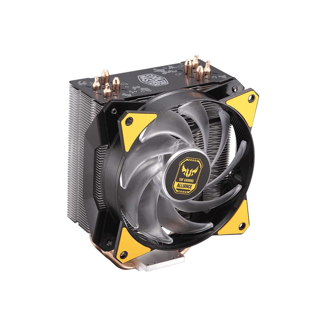 купить Вентилятор для CPU CoolerMaster MasterAir MA410P TUF Intel&AMD RGB 4-pin(PWM) 650-2000RPM 30dBA(Max) LGA1151/1150/1155/2066/2011-v3/2011/AM4/AM3+/FM2+ MAP-T4PN-AFNPC-R1 в Алматы