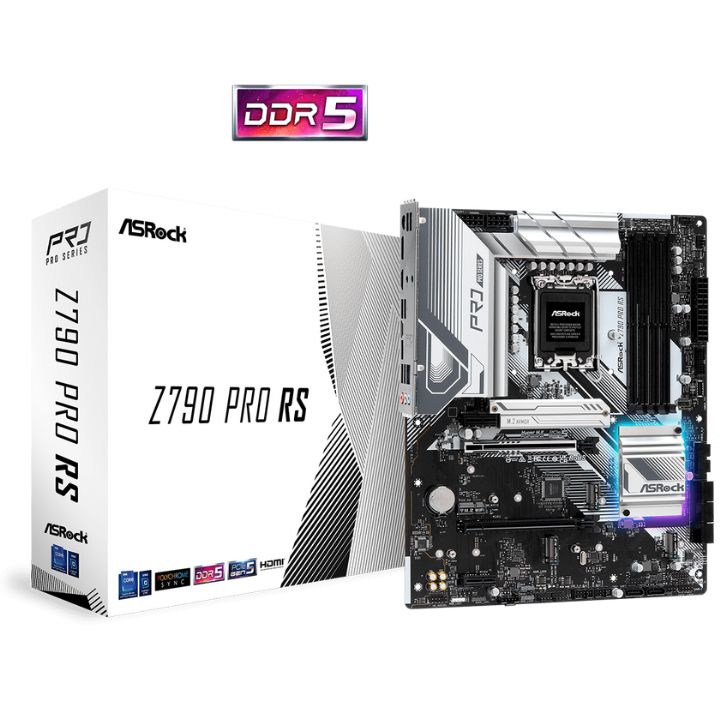 купить Материнская плата ASRock Z790 PRO RS LGA1700 4xDDR5 8xSATA 4xM.2 HDMI DP ATX в Алматы