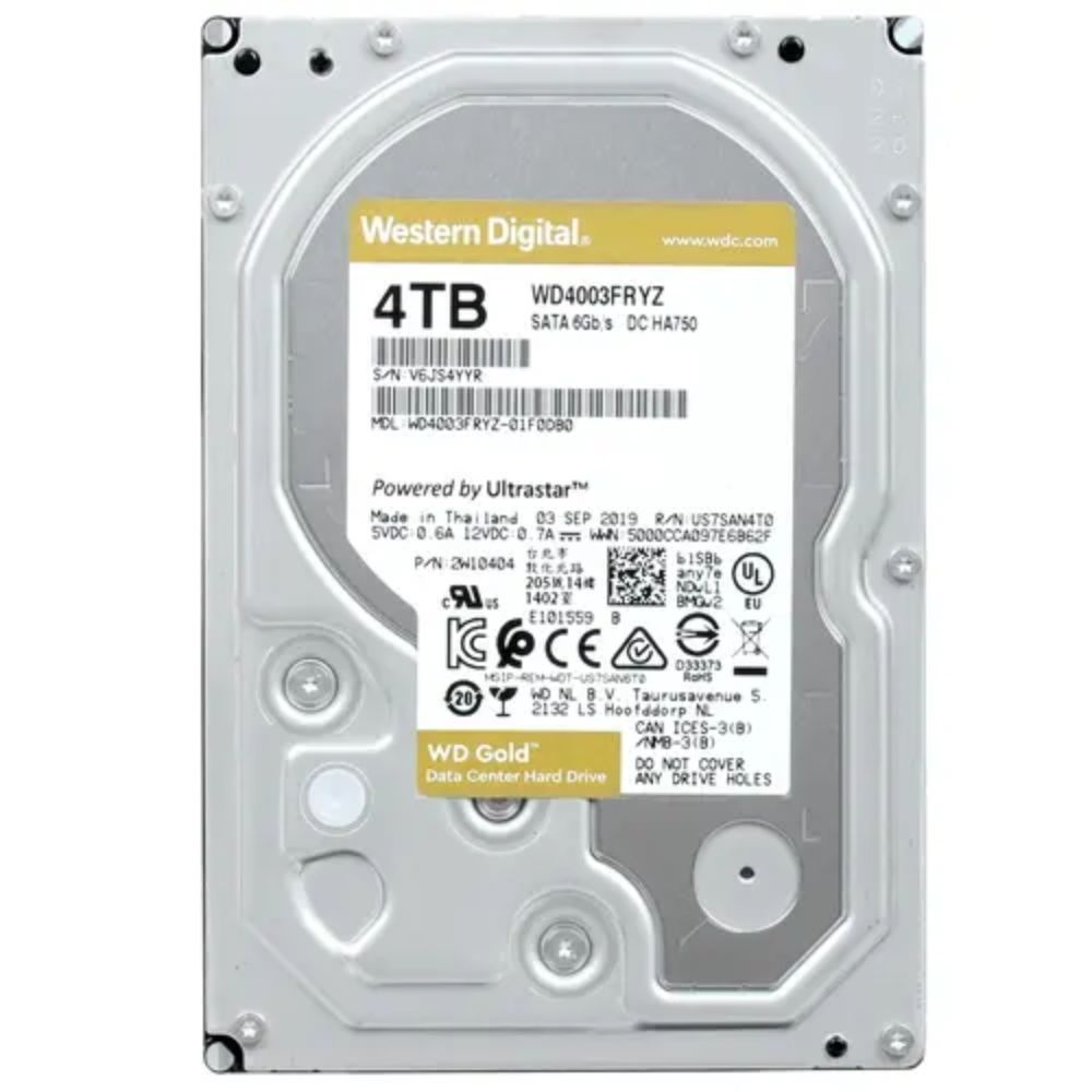 купить Жесткий диск повышенной надежности HDD  4Tb Western Digital GOLD WD4003FRYZ SATA3 3,5* 7200rpm 256Mb в Алматы