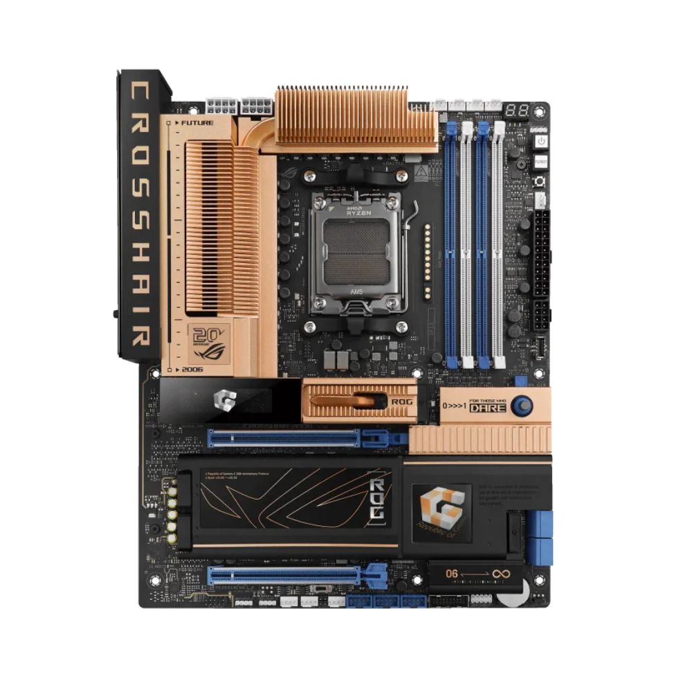 купить Материнская плата ASUS ROG CROSSHAIR 2006 AM5 X870E 4xDDR5 4xSATA RAID 5xM.2 1xHDMI 2xUSB4 TypeC ATX в Алматы